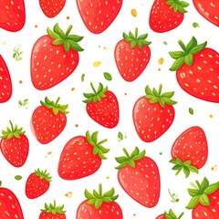 Cartoon strawberry pattern