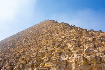 Views at the Great Pyramids of Egypt, in Giza.