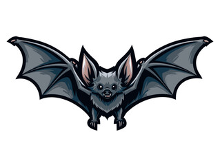 Bat with outstretched wings in bold design