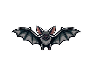 Fototapeta premium Detailed illustration of a bat with extended wings