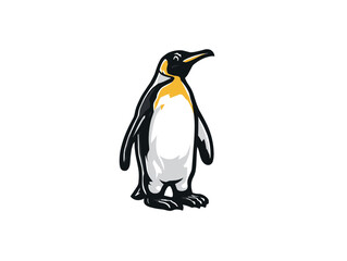 Fototapeta premium Penguin stands proudly in a snowy landscape