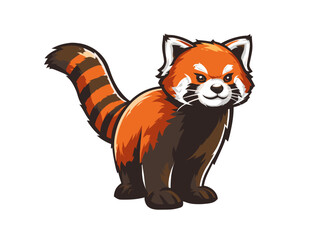 Playful red panda character design