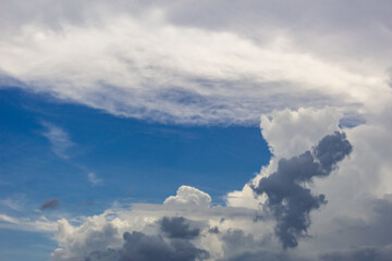 Cloudscape has been developing in gorgeous form. The vast blue sky and clouds sky background.
