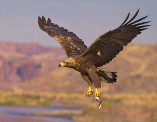 Obraz premium Majestic raptor in flight