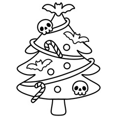 Spooky Cute Christmas Coloring Stamp