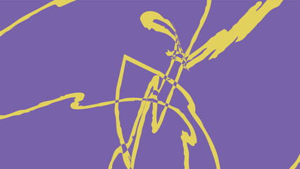 classy Simple beautiful minimal modern abstract background design with yellow and purple color pallet mix paint grunge  grungy brush strokes free hand drawn style effect