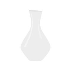Hand Drawn Empty Wine Decanter in grayscale Flat Minimalistic Design element Sticker Icon Pictogram