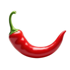 Red chili pepper isolated on transparent background