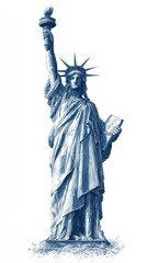 Statue of Liberty stands tall against clear skies in New York City, symbolizing freedom and hope for all visitors