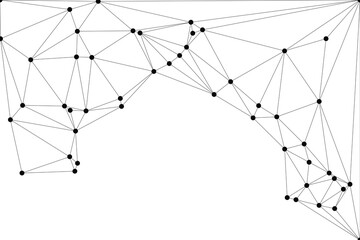 Global network connection background for banner design. Abstract line background with connecting dots and lines. Network Connecting dot polygon social network communication. Internet technology.