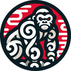 Decorative_Gorilla_Head_Vector_–_Angry_Ape_Face_with_Ethnic_Tribal_Patterns,