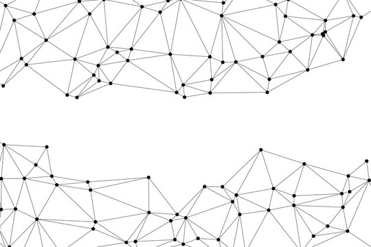 Global network connection background for banner design. Abstract line background with connecting dots and lines. Network Connecting dot polygon social network communication. Internet technology.