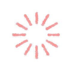 Crayon firework burst with festive pattern and round sun motif. Starburst element and sparkle shine in a soft background, perfect for celebration decor in pastel artistic style.