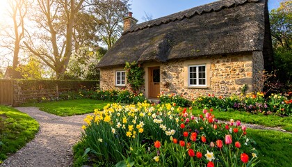 Charming cottage in a spring garden (1)