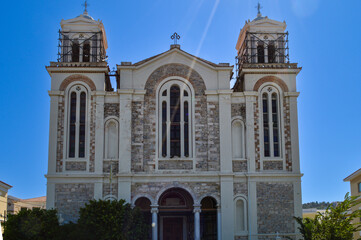 A church in the streets of Samos, Greece