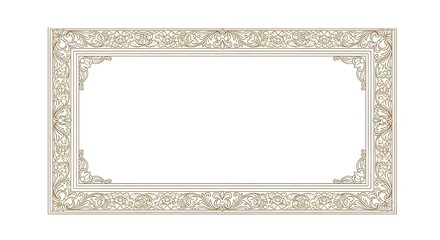 Ornate Floral Frame Design