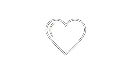 Outline of a Heart Shape Illustration