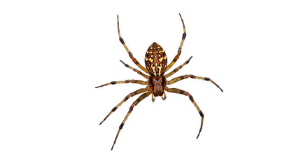 Arachnid Close Up Brown Patterned on White