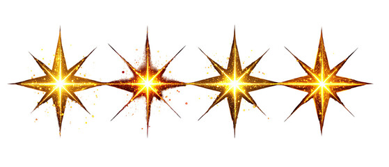 Sparkling golden starburst graphic