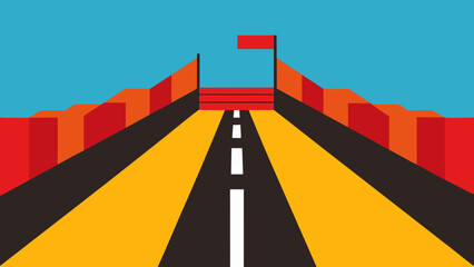 View From Top Grandstand Looking Down Sports Venue Perspective