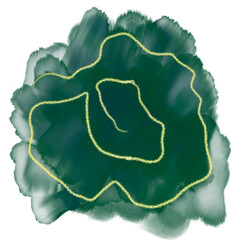 Emerald Green Gold glitter ink