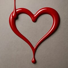 Dripping nail polish forming a heart shape.