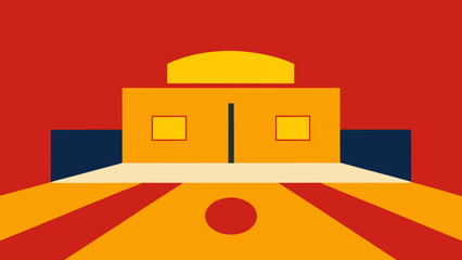 Dynamic Jai Alai Court Vector Illustration for Sports Graphics