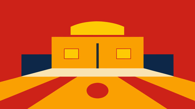 Dynamic Jai Alai Court Vector Illustration for Sports Graphics