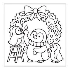 cute candle with holly bold & easy cute christmas coloring page, Whimsical Gingerbread House Coloring Pages for Kids & Adults, Christmas Coloring Pages, bold & easy cozy winter coloring book pages, 