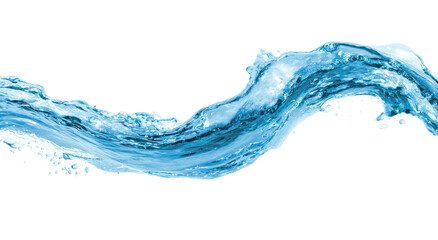 Flowing water, dynamic blue stream