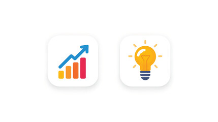 Creative idea and innovation concept with a vector light bulb and a pencil icon