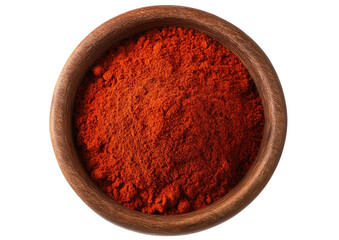 Red spice powder in a wooden bowl (1)