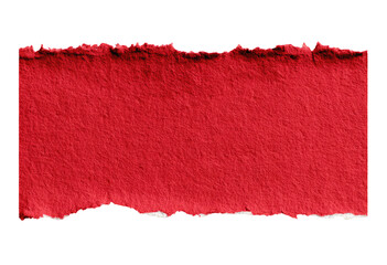Red torn paper rectangle