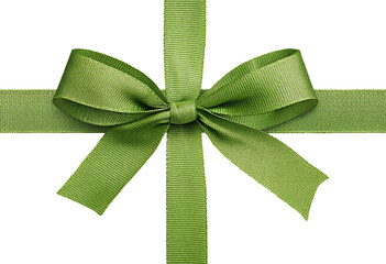 Green ribbon bow, centered on black