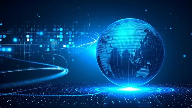 Digital global technology illustration