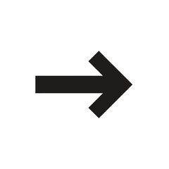Fototapeta premium Simple Black Right Arrow Graphic.