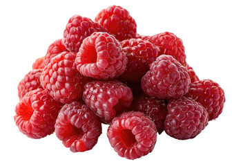 Cluster of fresh raspberries