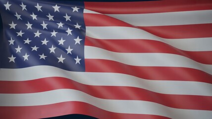 Fototapeta premium Waving American Flag - Stars and Stripes - Patriotic Background