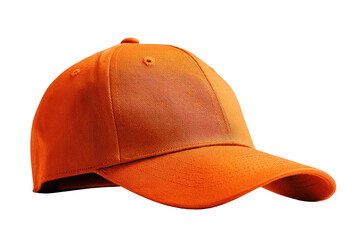 Orange baseball cap, studio shot