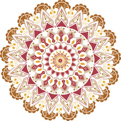 Vintage Decorative Elements Brown Flower Mandala Vector Design
