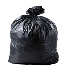 Full black plastic garbage bag (7)