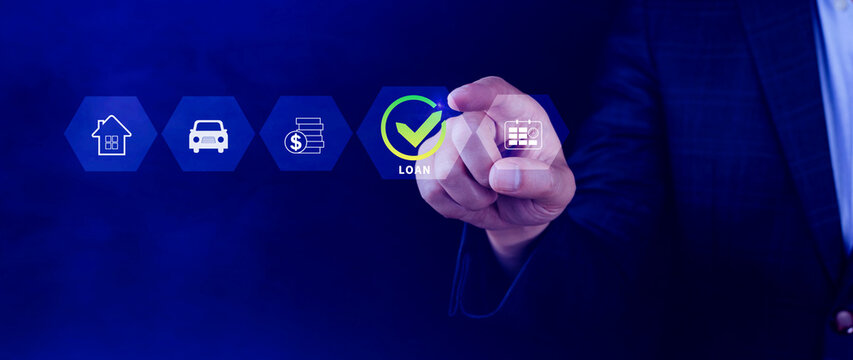 Loan, Financial loan agreement concept, investment and finance concept, fundraising, Personal Loan Assessment and Loans concept. Financial loan agreement