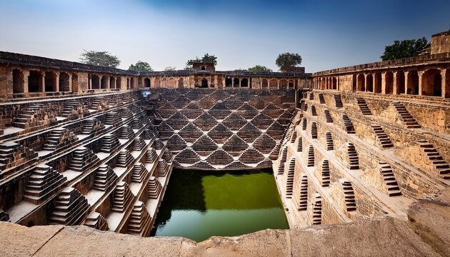 ancient stepwell of chand baori in rajasthan