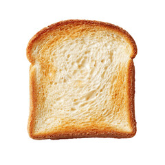 Close-up of a toasted bread slice.  Golden-brown crust, light-tan interior.  Evenly toasted, showing texture