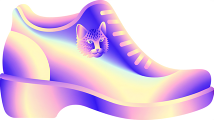 illustration of a feline isolated on white background,  png, ai generated.