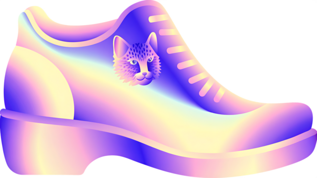 illustration of a feline isolated on white background,  png, ai generated.