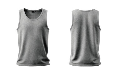 Gray sleeveless top, front and back views (7)
