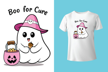 Halloween T-shirt design costume template. Happy Halloween scary trendy vector t-shirt design. Halloween vector clothing apparel t-shirt design