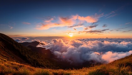 sunrise over clouds nature landscape cloudscape dramatic sky scenic view natural beauty for serene inspiration