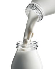 Milk pouring from a glass bottle (1)